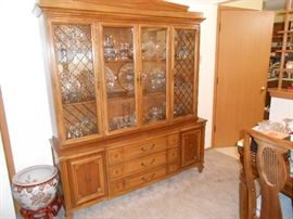 Solid wood china cabinet