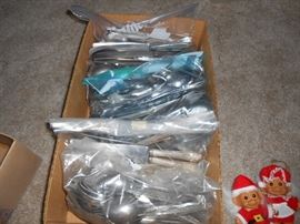 Groups of silverware