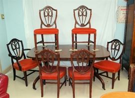Matching federal style table w/6 chairs