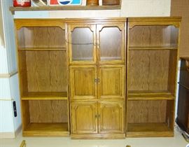 3 Piece lighted cabinet & shelves