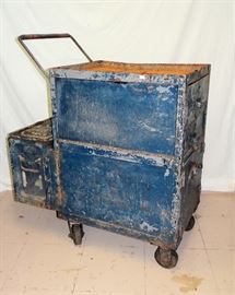 Vintage rolling steel tool chest