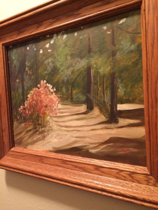 Framed oil, Country path