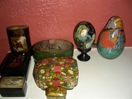 Russian and Indian lacquer items