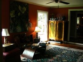 Wide view of one corner of the formal living room