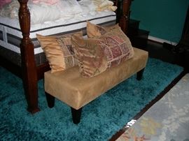 Bench, pillows