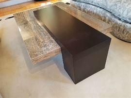 Very unusual mid century style marble coffee table