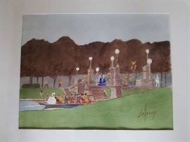 Swan Boats, Boston. Signed