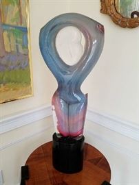 Loredano Rosin. Art Glass Sculpture- "Glass Face"