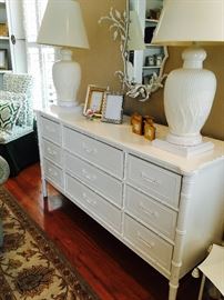 Bamboo Dresser/Sideboard plus coffee table and custom chairs