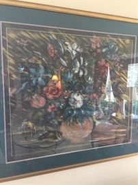 Framed oil pastel - signed original