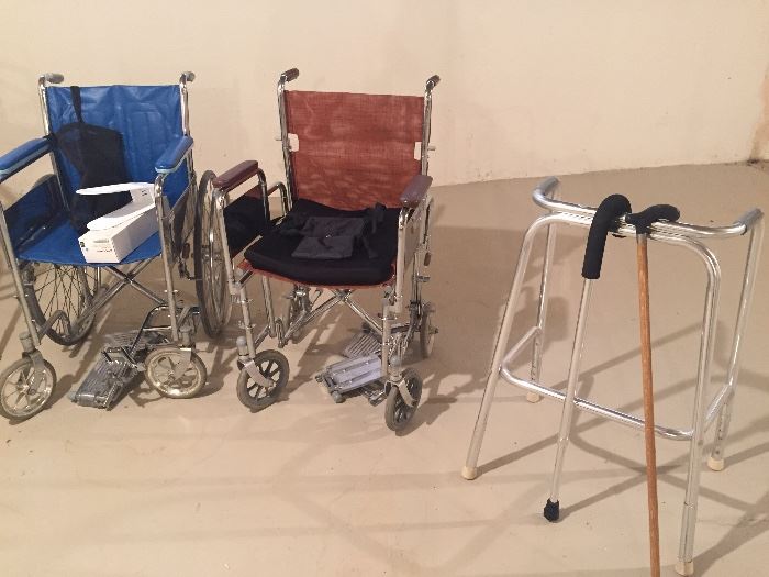 durable medical equipment:  wheel chairs, walkers, shower chairs, toilet sets, canes and more