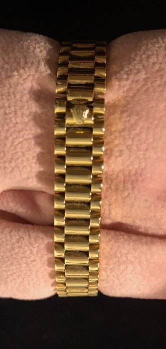 Ladies 18kt Gold Rolex with Diamond Bezel