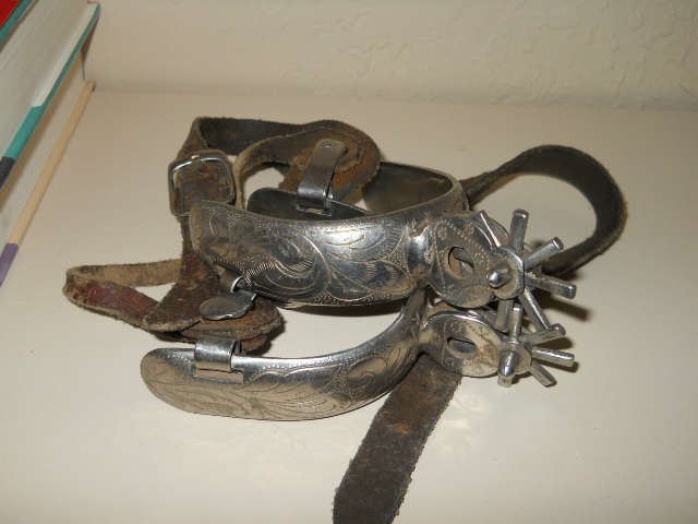 Silver western spurs vintage made in USA for our good old cowboys