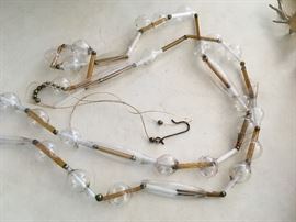 VINTAGE GLASS CHRISTMAS BEAD GARLAND