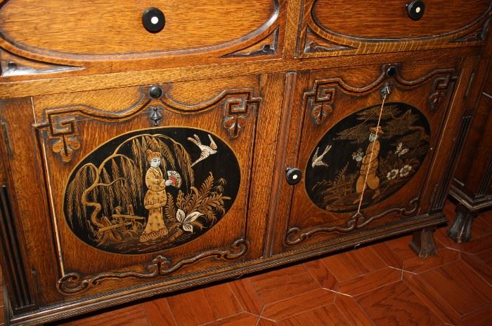 Panels of washstand