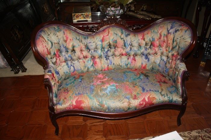 Victorian style love seat