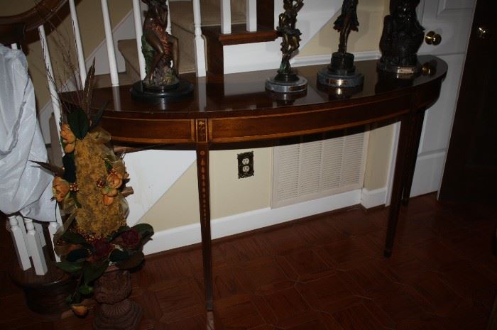 Nice large demi lune entry hall table