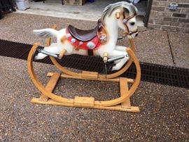 Vintage rocking horse from NeimN Marcus. 
