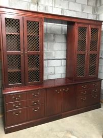 Nice cherry office bookcase/credenze