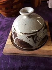 Original pottery cheese tray