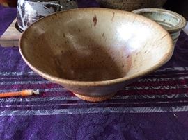 Handmade pottery bowl