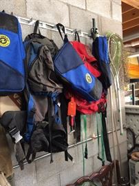 Backpacks and scuba treasures
