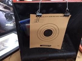 Back of J.C. Higgins bullet trap