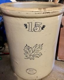 Large pickle crock with # 15