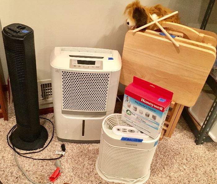 Air purifier, Dehumidifier, Fan
Set of Wood TV tables