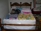 Full Size bed with Stearns and Foster Mattress Set