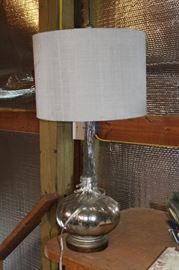 Silver glass lamp