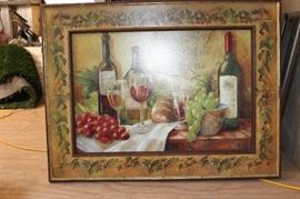 Canvas of wine art