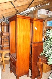 Red Oak Entertainment Center with shelves