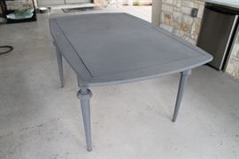 Dining Table painted with gray chalk paint