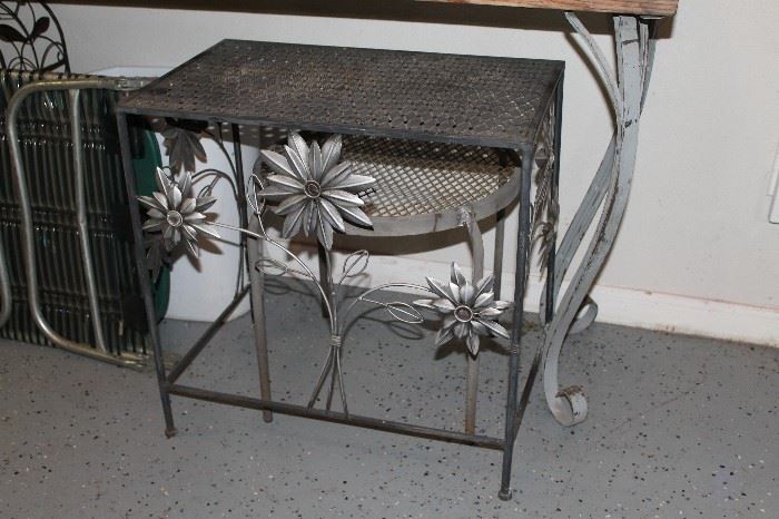 Several outdoor tables
