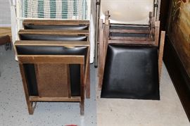 Portable folding chairs