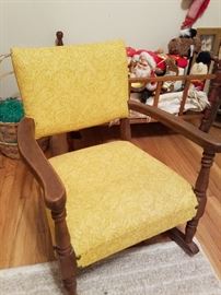 My great grandmother's old antique children's rocking chair.