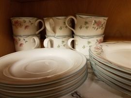 Country Cottage courtyard Lenox dishes. *We are selling the set, but there are also many sets of dishes that are older and not pictured because we are out of space for pictures.