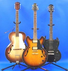 Vintage guitars:  Silvertone  Archtop- Sunburst, Kansas Kay,  Hollow body electric Epiphone