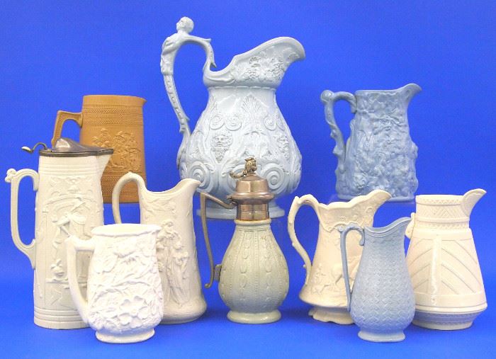 Relief molded pitchers