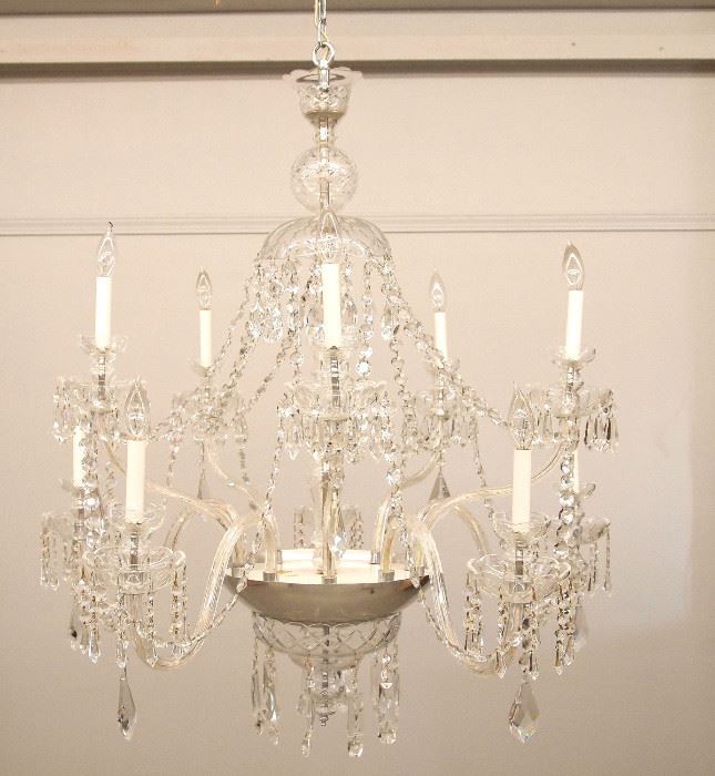 Crystal 10 arm chandelier