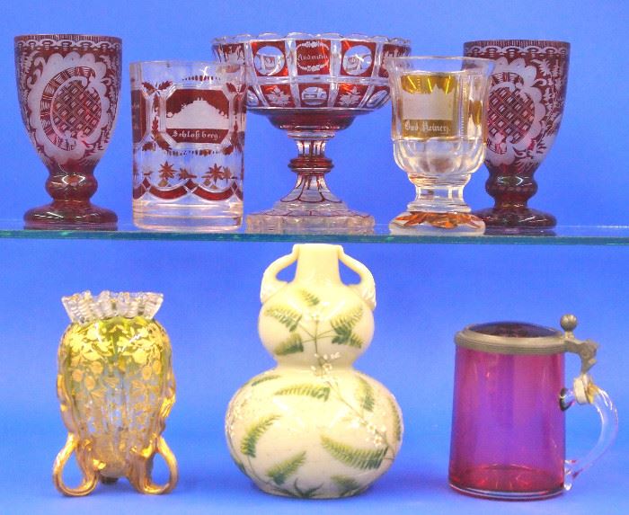 Art glass, Bohemian glass etc.