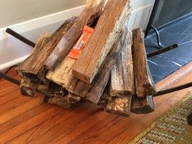 Firewood holder and wood