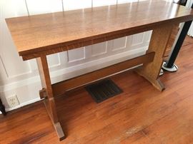 Solid oak side table