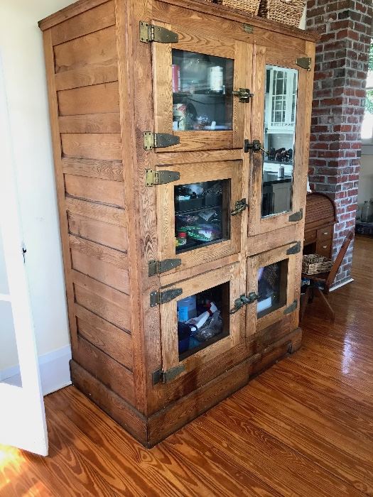 Antique Wooden Refrigerator