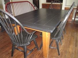 TABLE AND CHAIRS AND BENCH