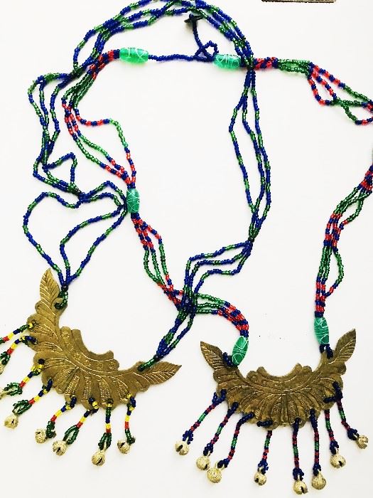  Indonesian Bead and Brass Necklaces
