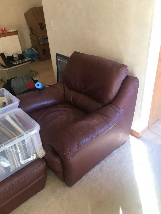 one of 2 Natusi leather chairs