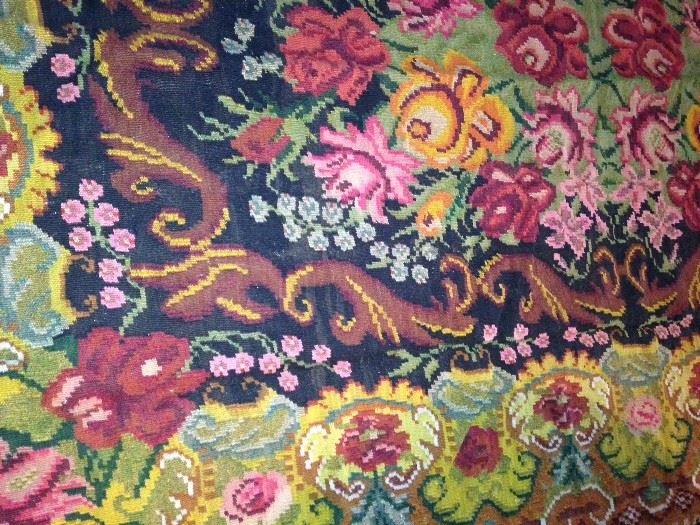 6 feet 6 inches x 8 feet 6 inches vibrantly colored rug