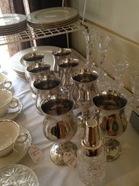 Silver plate goblets